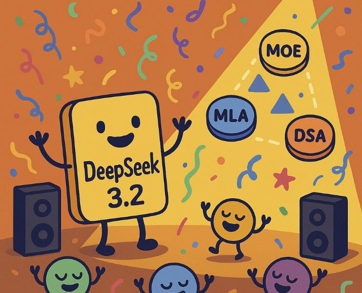 DeepSeek 3.2: attenzione sparsa per contesti lunghi a basso costo