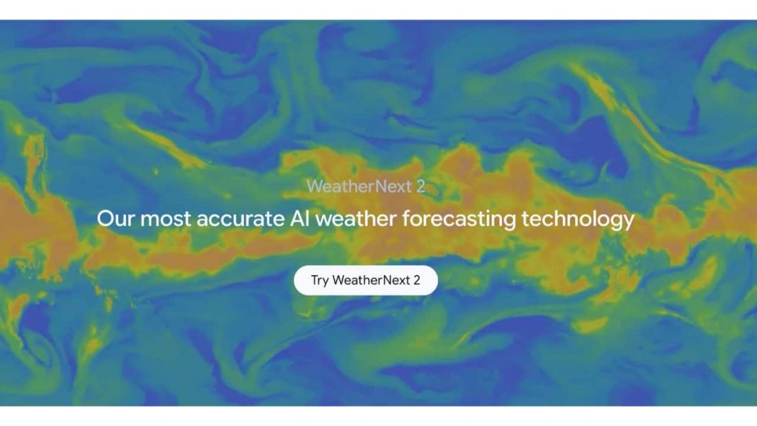 Google lancia WeatherNext 2: Previsioni meteo AI ultraveloce