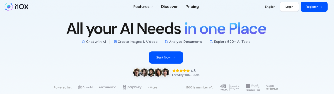 i10x.ai: piattaforma meta-layer per accesso unico a tutti i modelli AI
